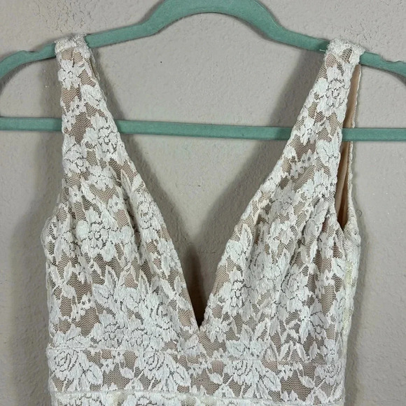 Lulus Fashion Lace Off Ivory Lace Dress beige off white size XS - Picture 7 of 15
